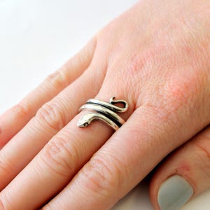 Snake Ring: Sterling Silver Wrap Style