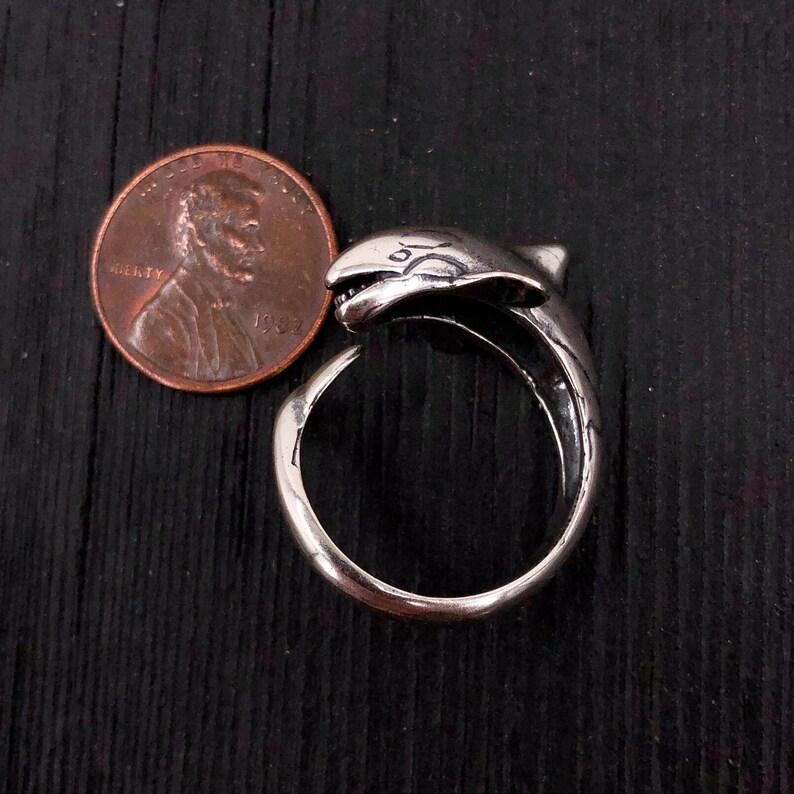 Orca Ring Silver Killer Whale Wrap Ring Orca Jewelry Etsy