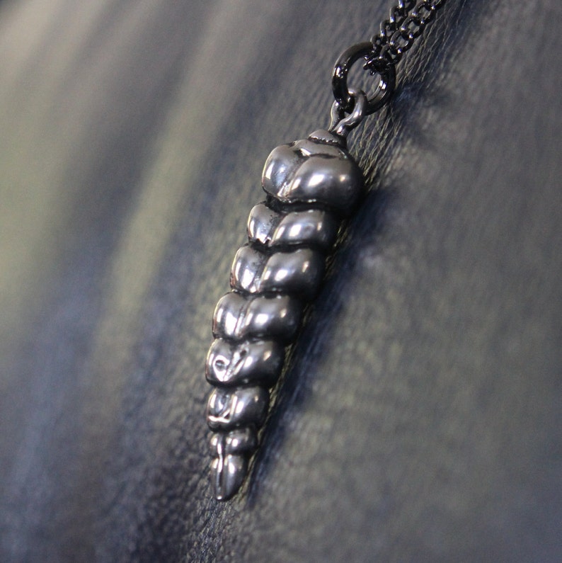 Rattlesnake Tail Necklace, Snake 925 Silver Handmade Necklace,Snake Silver Pendant Handmade, Animal Lover Necklace, Men Necklace image 2