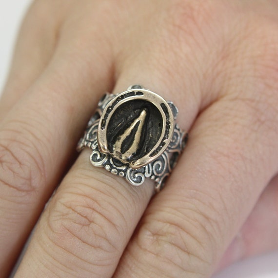925 Sterling Silver Personalized Letter Octagonal Design Mens Ring »  Anitolia