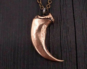 Bear Claw Cremation Ashes Urn Pendant Necklace - Solid Bronze Pet Urn Memorial Keepsake Memory Capsule