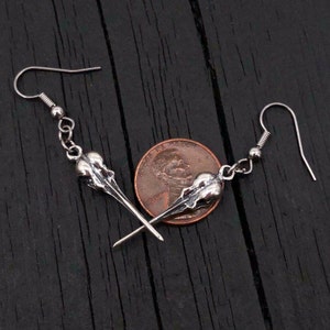 Hummingbird Skull Earrings Sterling Silver Hummingbird Skull Earrings image 8