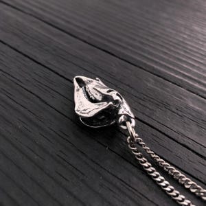 Horse Skull Charm Pendant Necklace - Solid Sterling Silver Equestrian image 5