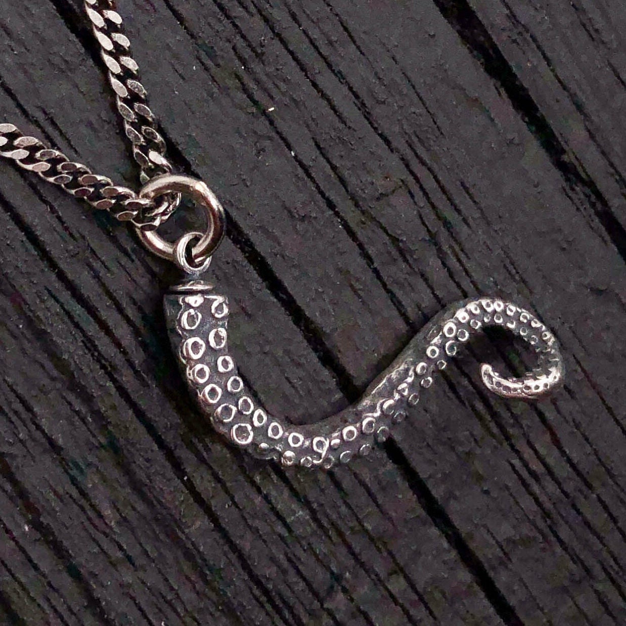 Octopus Tentacle Necklace in Solid 