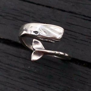 Sperm Whale Ring Sterling Silver