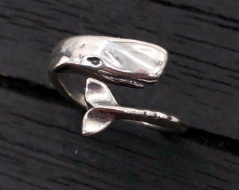 Sperm Whale Ring Sterling Silver