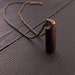 Small Antique Brass Cylinder Capsule - Secret Message Vial - Cremation Ash Urn Necklace - Stash Locket - Personalised Custom Engraved Gift 