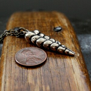 Rattlesnake Tail Necklace in Solid Bronze Rattle Snake Pendant Necklace Rattlesnake Jewelry image 3