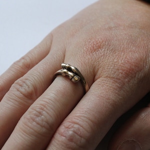 Horse Hoof Wrap Ring in Solid Cast Polished Jewelers Bronze - A Dainty Equine Keepsake Gift Available in Multiple Sizes