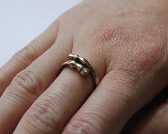 Horse Hoof Ring in Solid Bronze Small