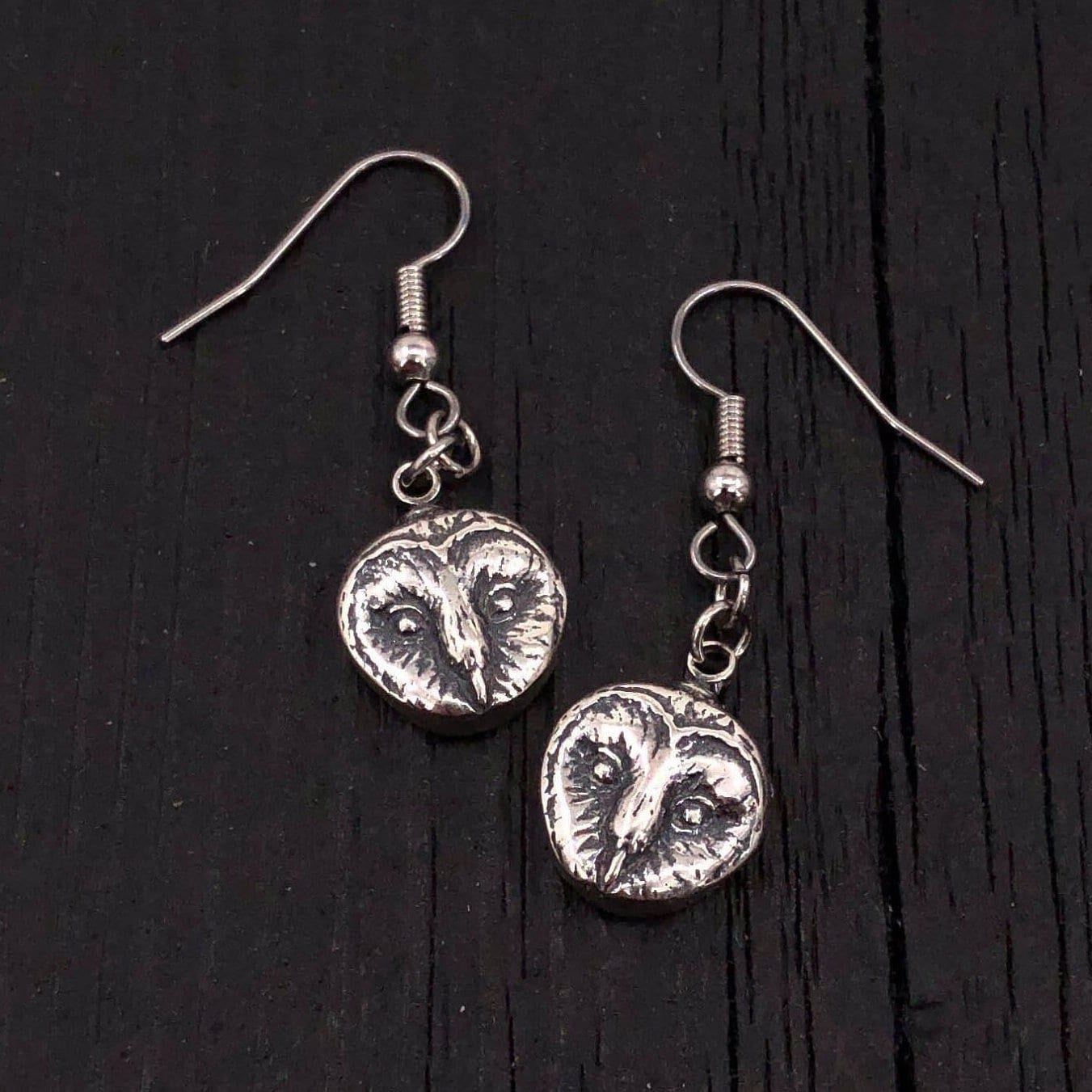 Barn Owl Earrings in Solid 925 Sterling Silver - A Jewelry Gift for Nature Lover