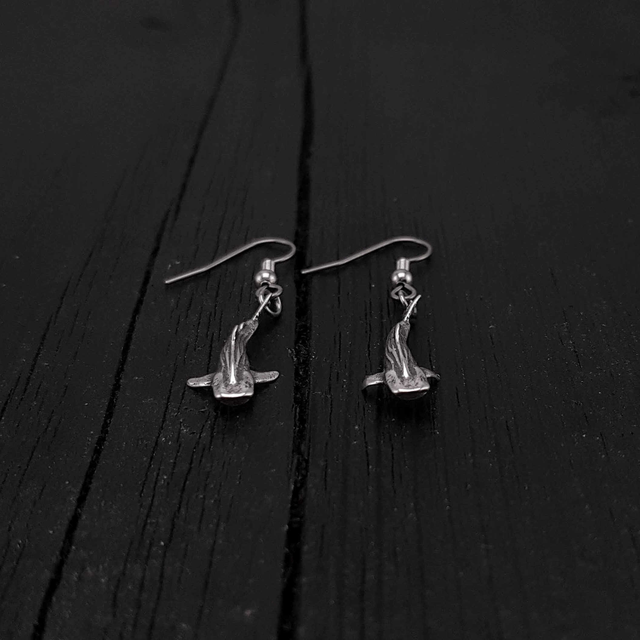 URONE Orecchini A Forma Di Squalo In Argento 925 Con Cristallo, Ipoallergenici, Regalo Per Donna