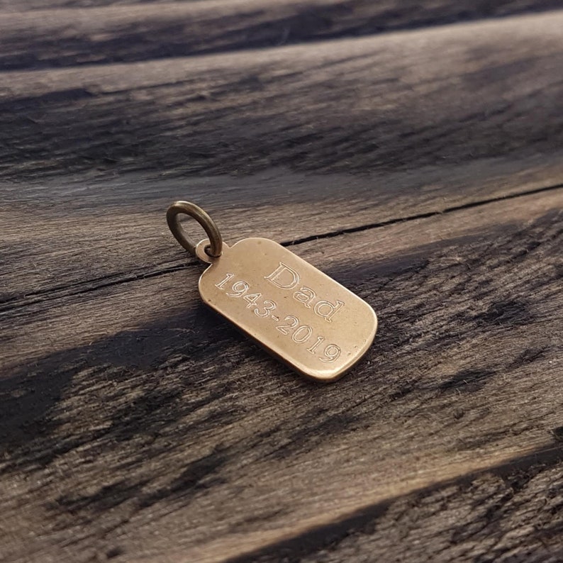 Custom Engraved Jewelry Tag Solid Bronze or Sterling Silver Etsy