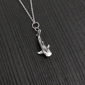 Tiny Whale Shark Necklace Solid 925 Sterling Silver Nautical Ocean Rare ...