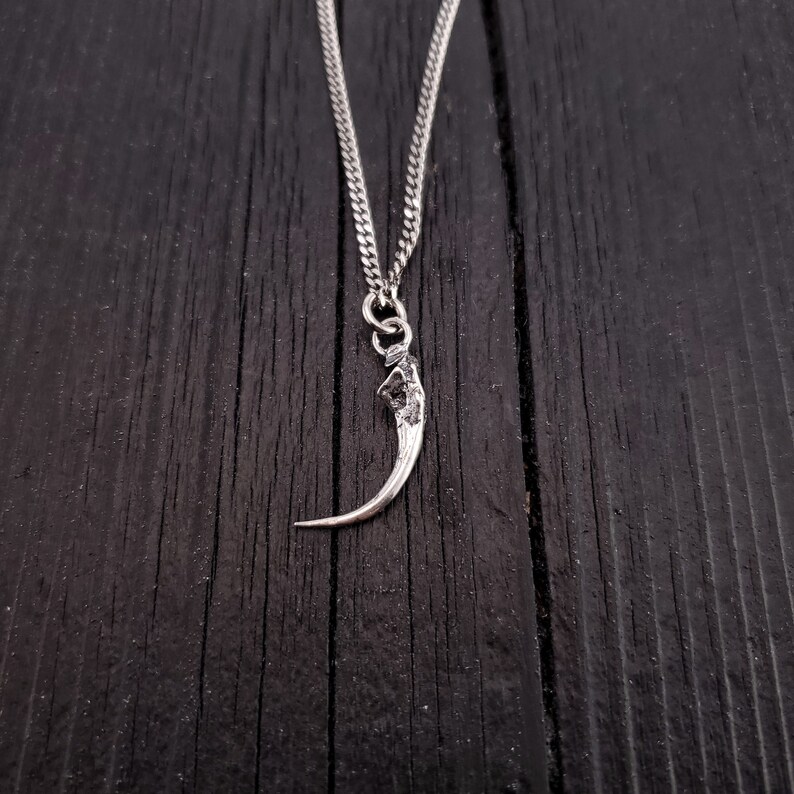 Rattlesnake Fang Charm Pendant Necklace Solid Hand Cast .925 Etsy UK
