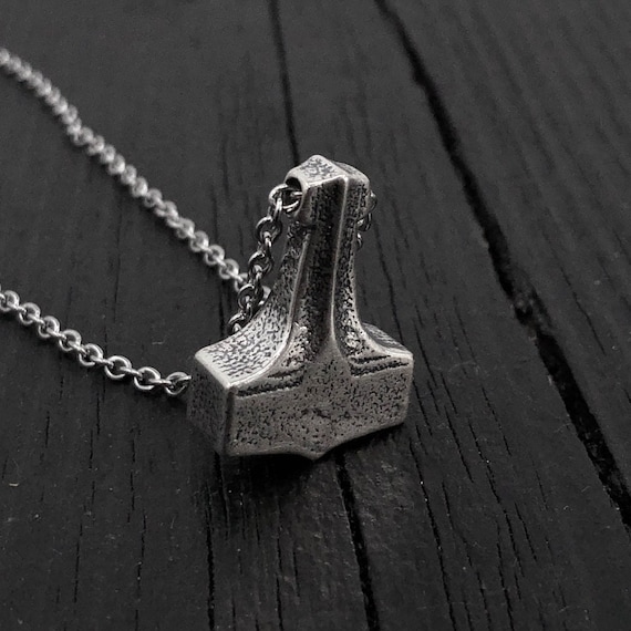 925 Sterling Silver Knotwork Thor's Hammer Necklace - Norse Spirit