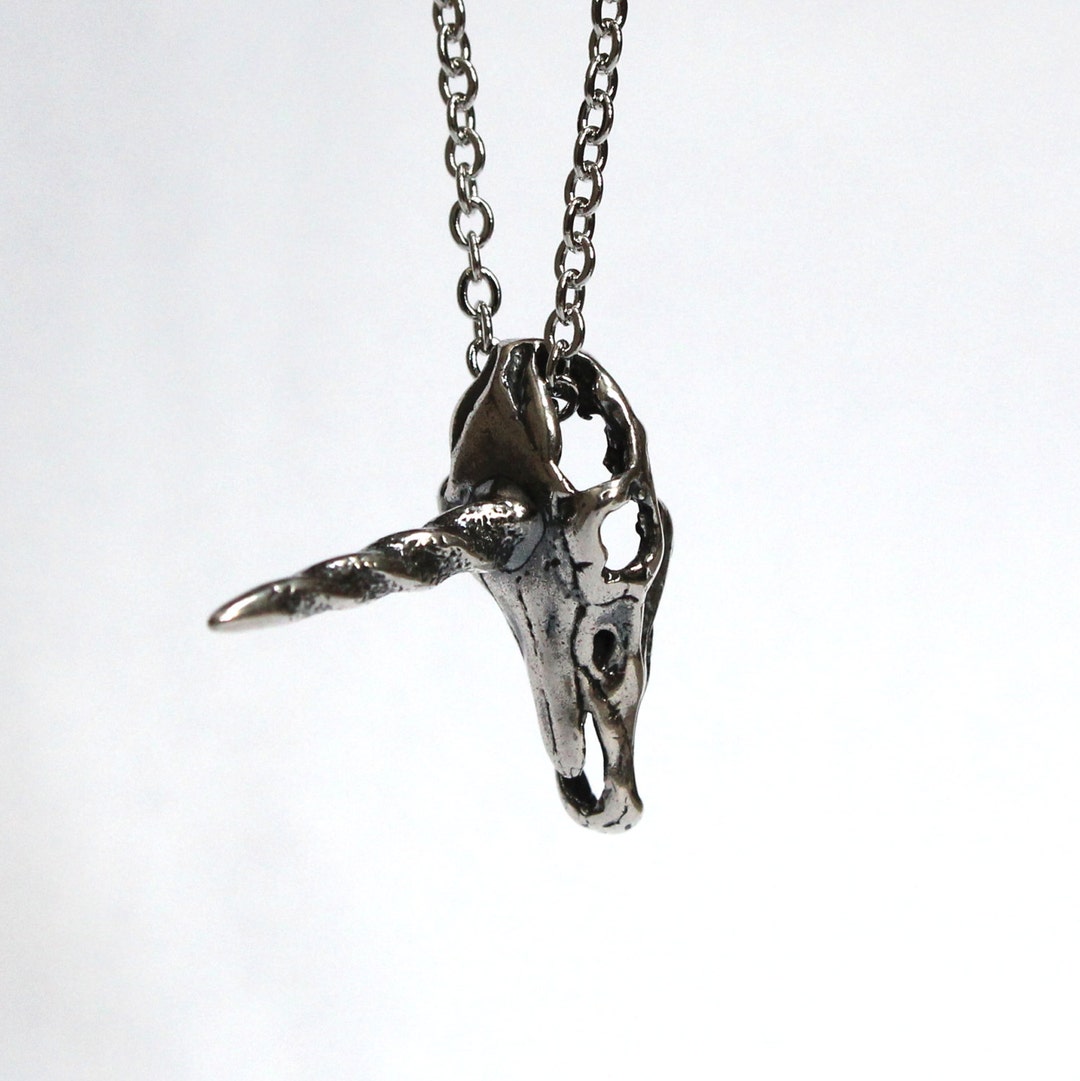 Unicorn skull best sale necklace