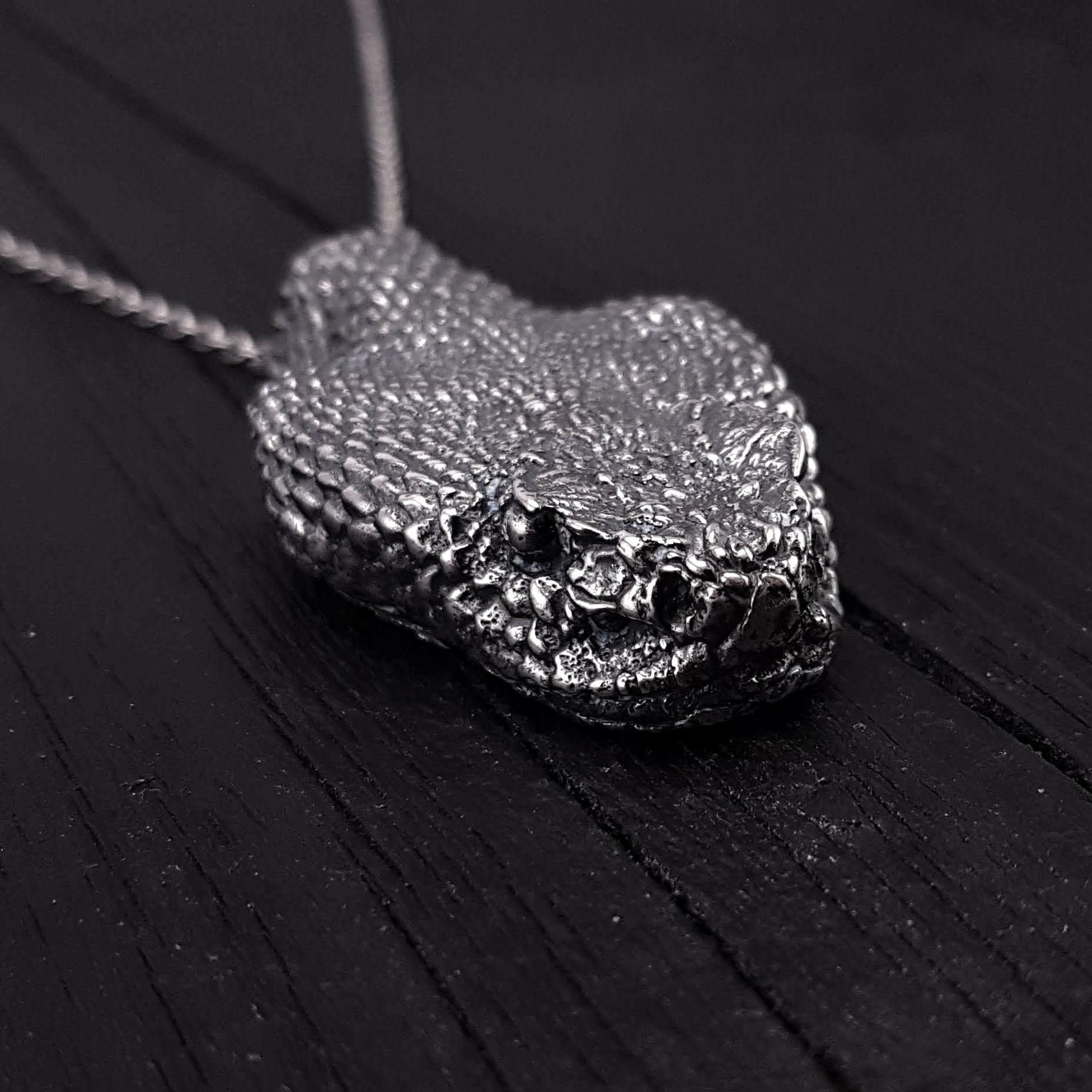 ミュージシャン HYDE SNAKE NECKLACE FINAL SALE: Skull + Snake necklace in sterling silver