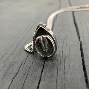 Sterling Silver Horse Hoof Cremation Urn Necklace - Personalized Equine Memorial image 2