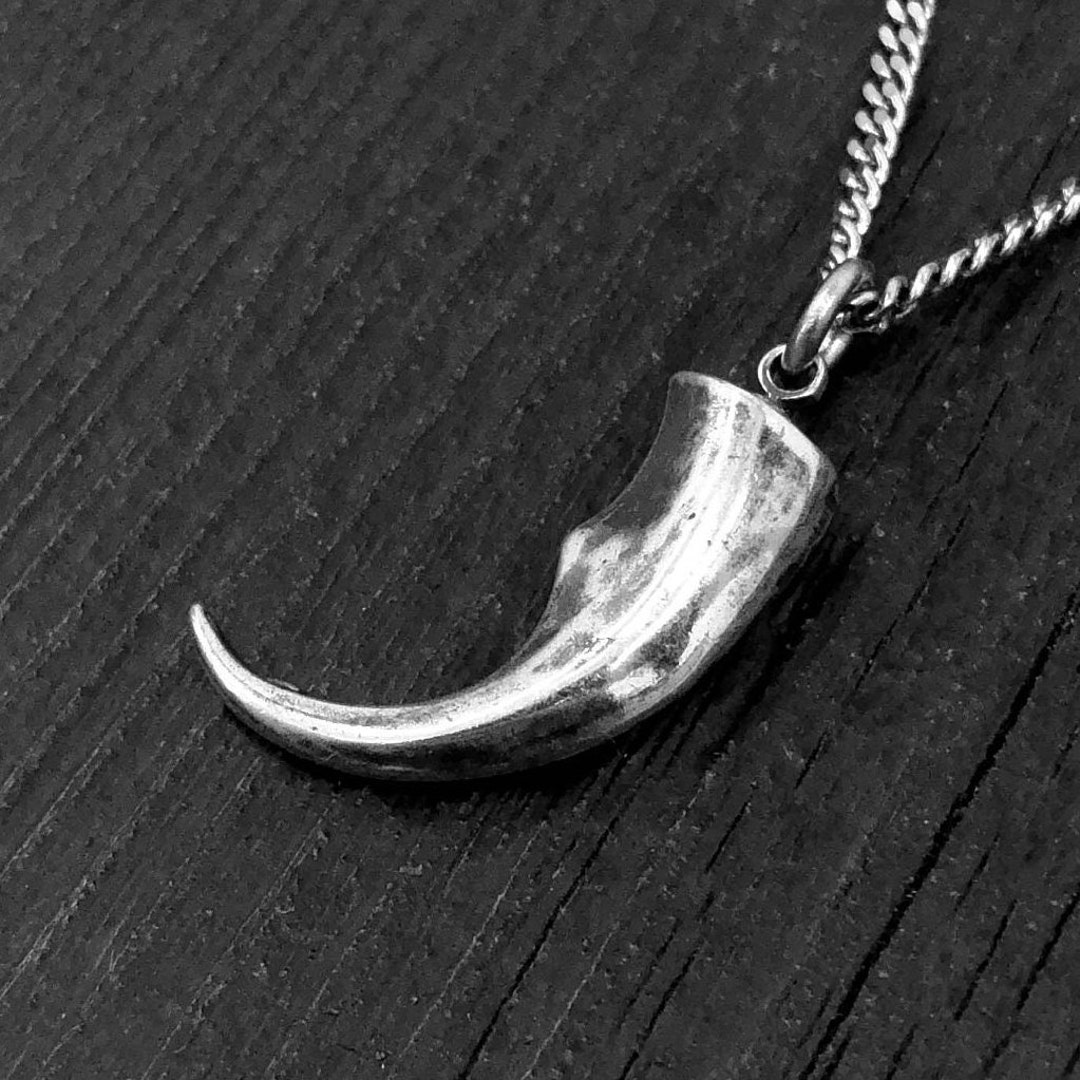 Silver Wolverine Claw Necklace Modern Claw Pendant Unique - Etsy