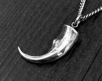 Wolverine Claw Necklace in Solid Sterling Silver