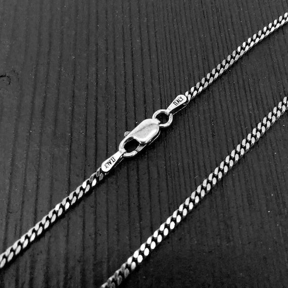 Sterling Silver Replacement Chain 2.3mm Diameter 925 Solid Sterling Necklace Chain Oxidized Various Lengths Available Etsy UK