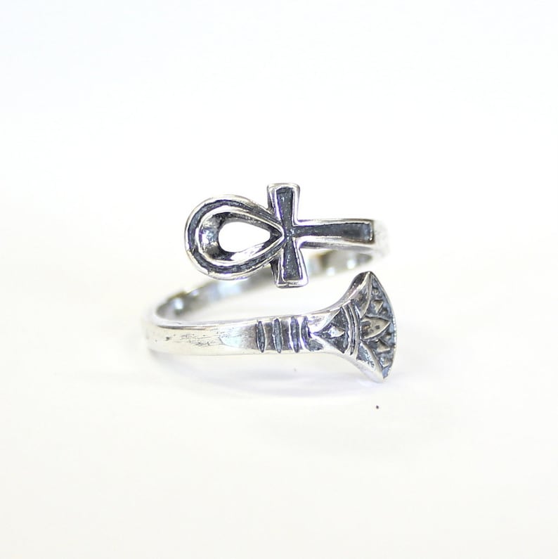 Silver Ankh Ring Egyptian Ring Egyptian Ankh Ankh Jewelry The Afterlife Sterling Silver image 5