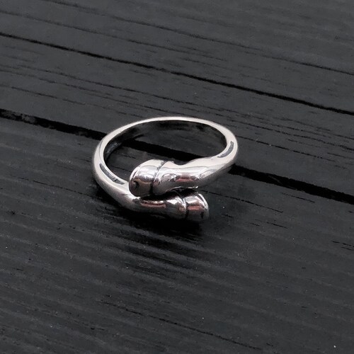 Bague sabot cheval en argent sterling, bague superposable équestre, porte-bonheur