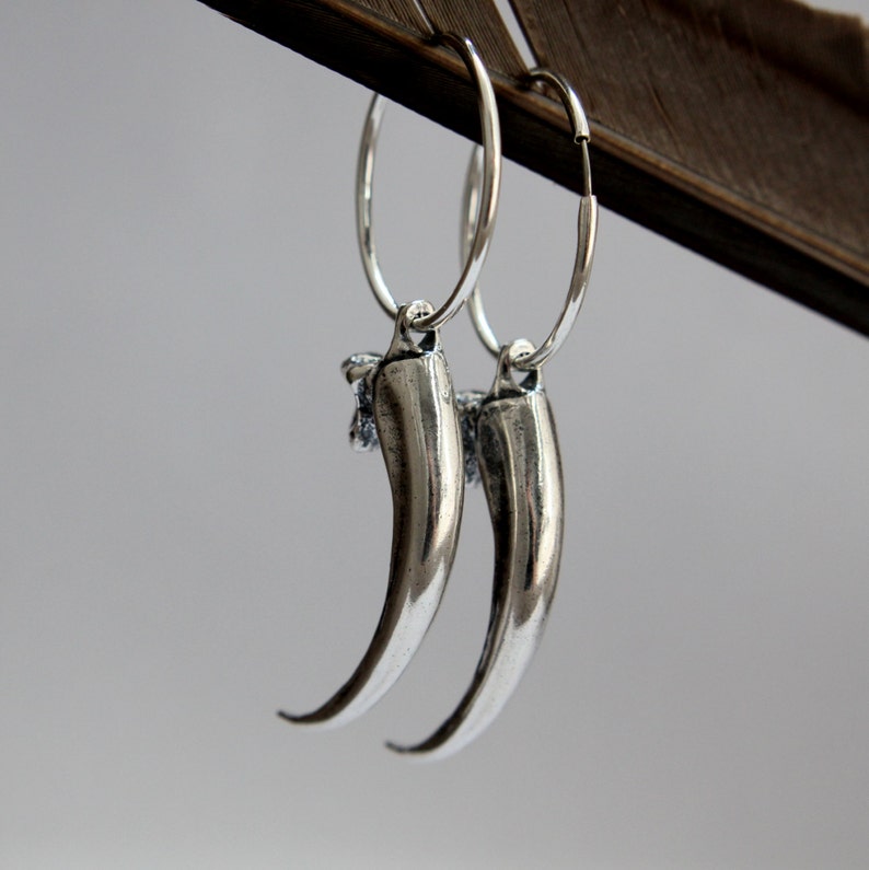 Sterling Silver Eagle Talon Earrings image 2