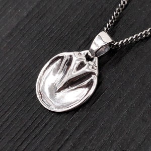 Silver Barefoot Horse Hoof Necklace in Solid 925 Sterling Silver