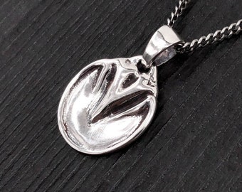 Silver Barefoot Horse Hoof Necklace in Solid 925 Sterling Silver