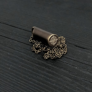 Compass Rose Cremation Urn Necklace: Solid Brass Memorial Jewelry, Custom Engraved