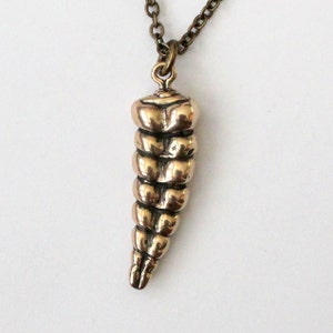 Rattlesnake Tail Necklace in Solid Bronze Rattle Snake Pendant Necklace Rattlesnake Jewelry image 2