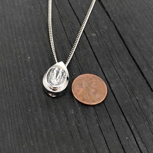 Sterling Silver Horse Hoof Cremation Urn Necklace - Personalized Equine Memorial image 4