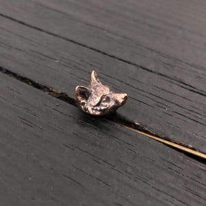 English Fox Ascot Lapel Stick Pin in Solid Bronze