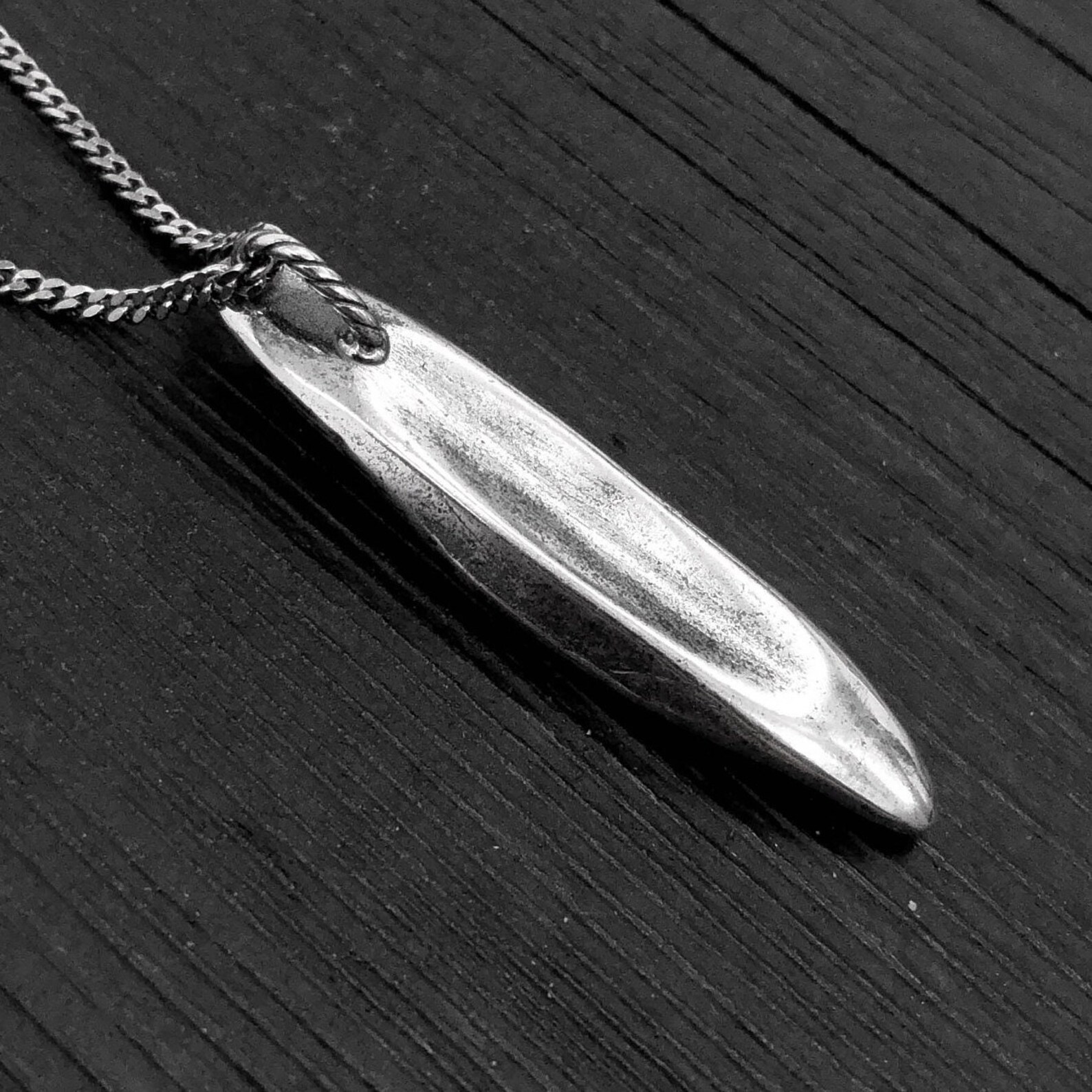 Silver White Water Kayak Pendant Necklace in Solid White Etsy