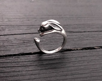 Solid Sterling Silver Bunny Rabbit Ring Bunny Rabbit Jewelry