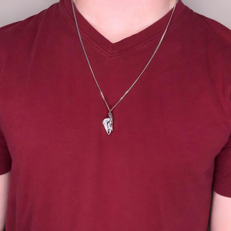 Horse Skull Charm Pendant Necklace - Solid Sterling Silver Equestrian image 4