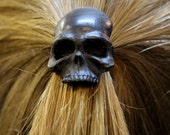 Black Onyx Human Skull Pony tail Holder Hair Tie