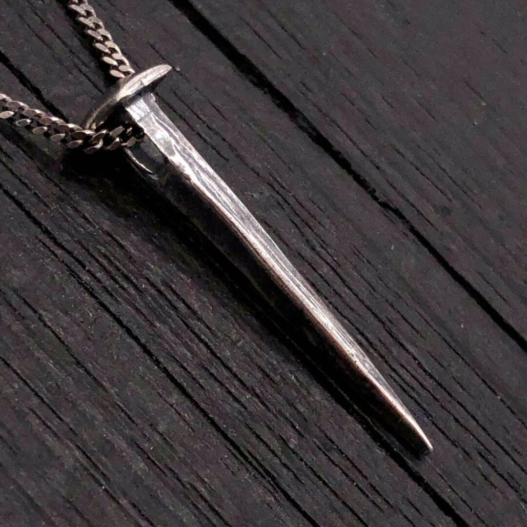 Coffin Nail Pendant Necklace Casket Nail Etsy