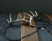 Stag Antler Choker Necklace In Solid Jewelers Bronze Elk Antler Choker Necklace