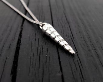 Sterling Silver Unicorn Horn Cremation Urn Necklace: Memorial Ash Keepsake