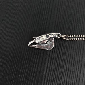Horse Skull Charm Pendant Necklace - Solid Sterling Silver Equestrian image 2