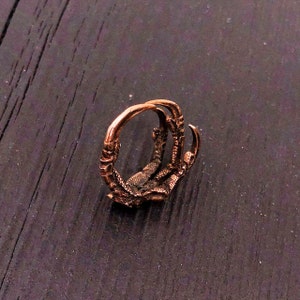 Raven Claw Talon Wrap Ring Solid Hand Cast Jewelers Bronze Sizes 6 to 12 Available Crow Foot Statement Jewelry Gift image 5
