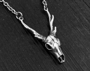 Deer Skull Necklace - Etsy