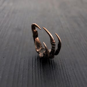 レイヴンクロー・タロンラップリング、ソリッドブロンズ、クロウフット