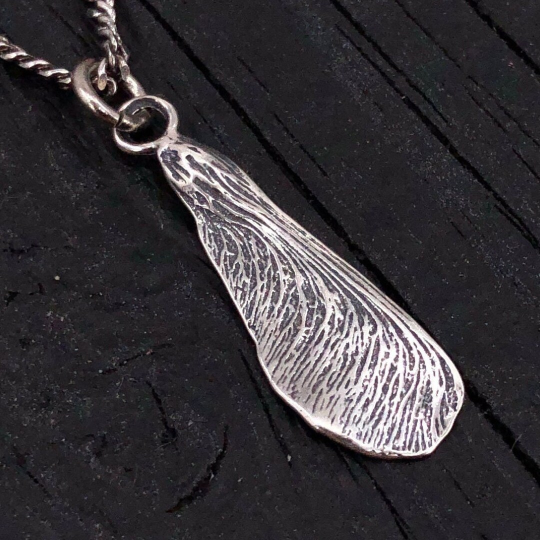 Sterling Silver Maple Key Pendant Necklace Solid Hand Cast - Etsy