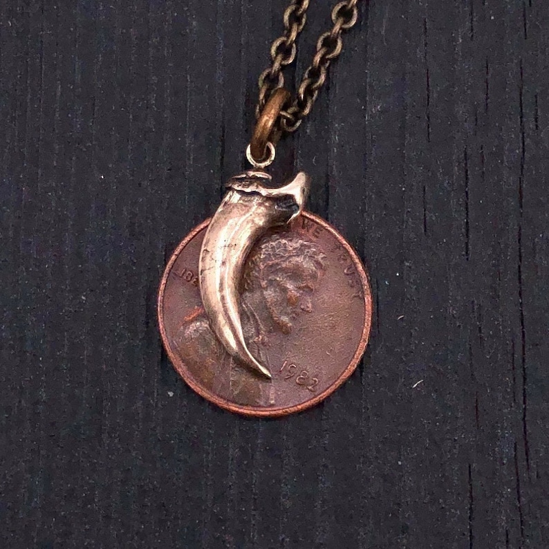 Fox Claw Necklace in Bronze A Perfect Little Fox Claw Necklace Gold Fox Claw Pendant Fox Jewelry Fox Necklace Nature Pendant image 7