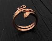 Bronze Colubrid Snake Ring