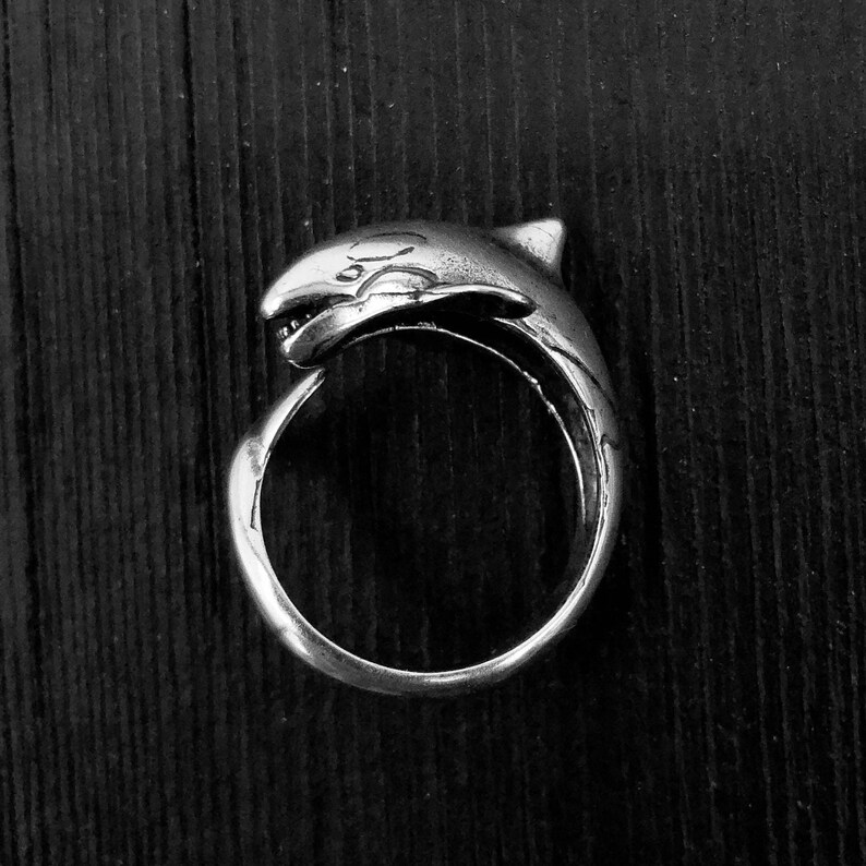 Orca Ring Silver Killer Whale Wrap Ring Orca Jewelry Etsy